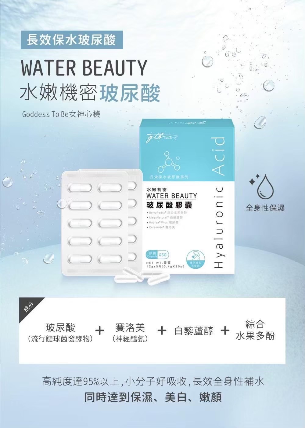 ☘️現貨供應☘️玻尿酸膠囊💊二盒贈「藍銅玻尿酸精華液」抗拒乾妹妹❤️