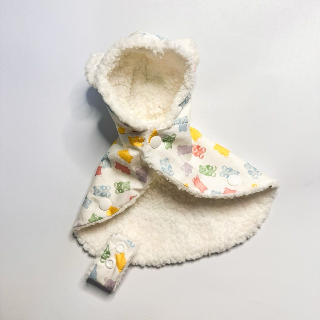 熊熊帽寵物羊毛絨斗篷