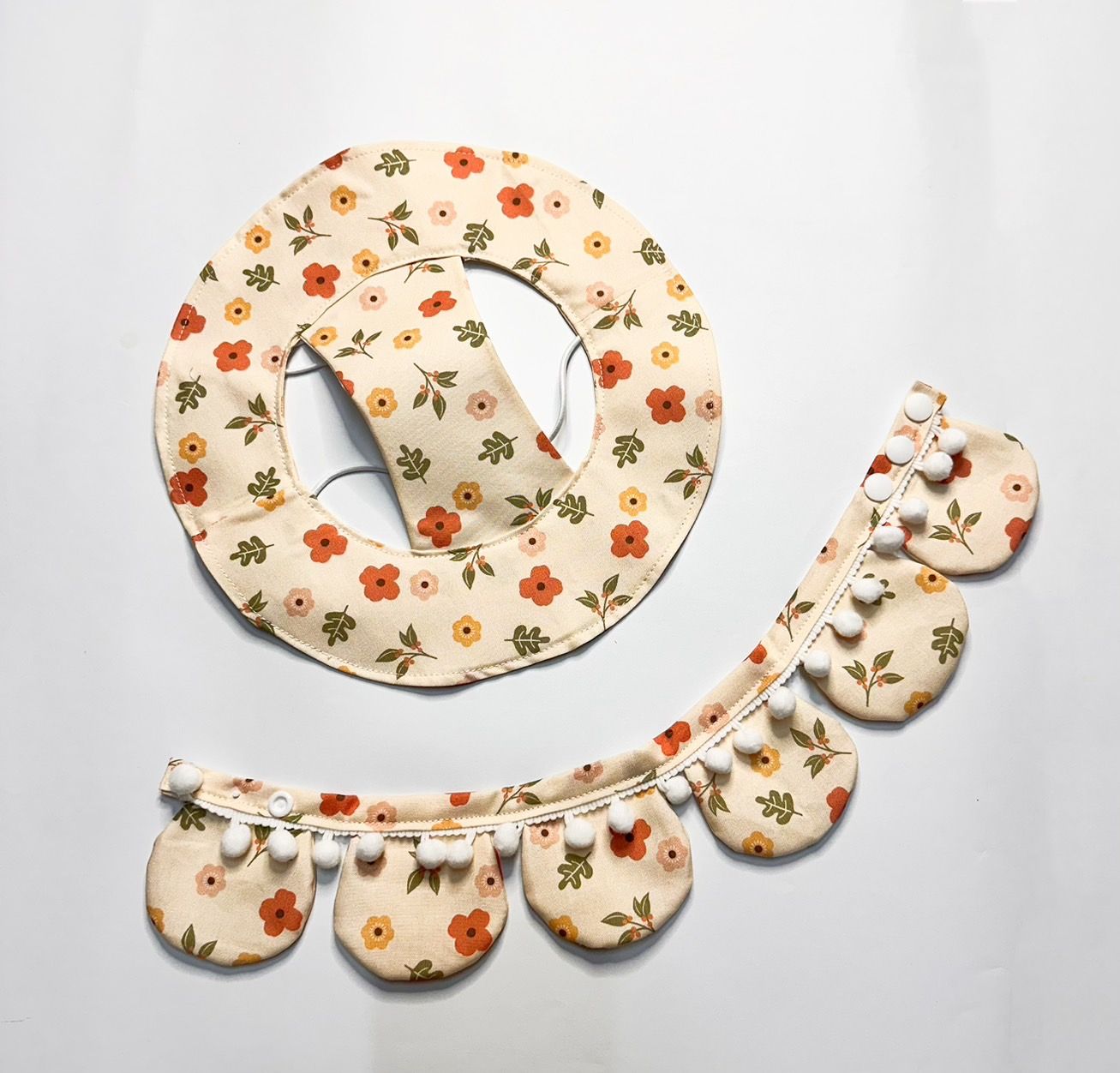 法式花朵漁夫帽＋花瓣領巾