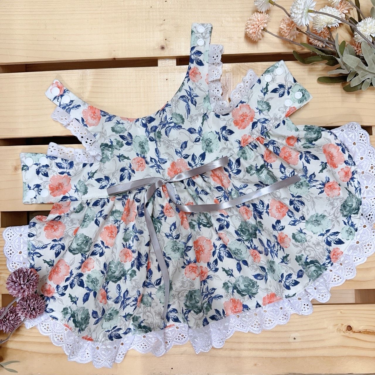夏日玫瑰寵物蕾絲裙