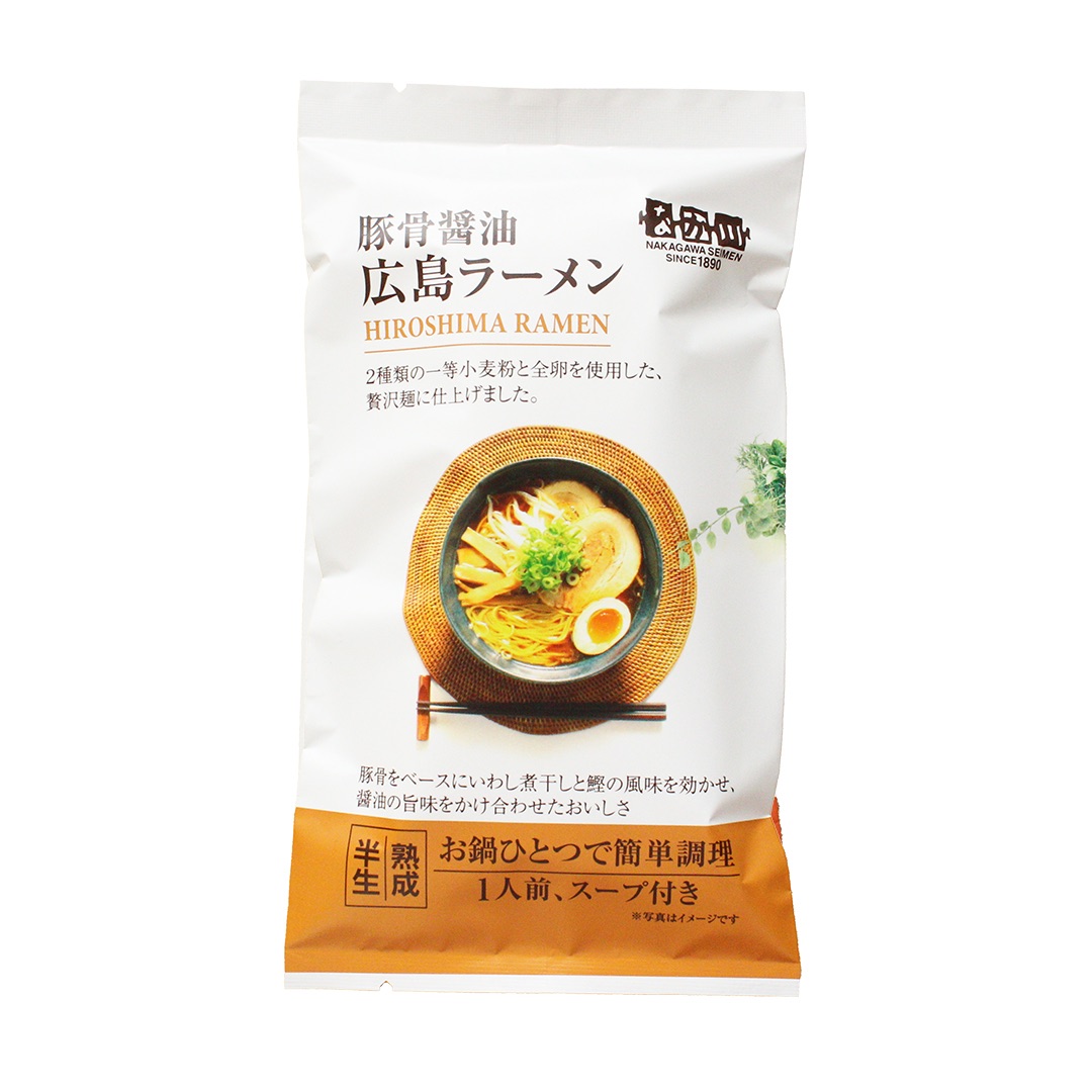 日本進口 豚骨醬油 廣島拉麵（半生麵100g / 湯包60g）