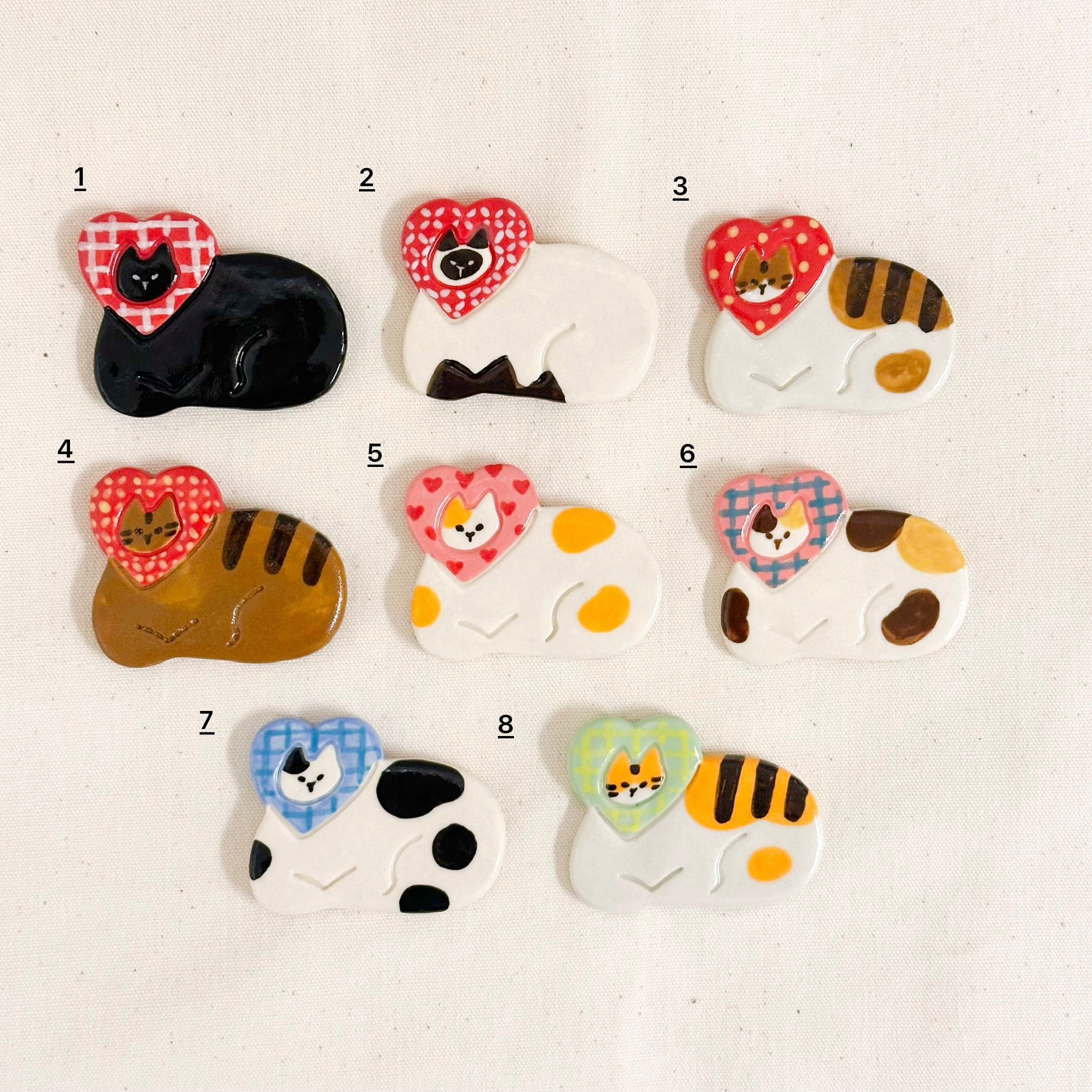 手作陶瓷磁鐵-愛心款