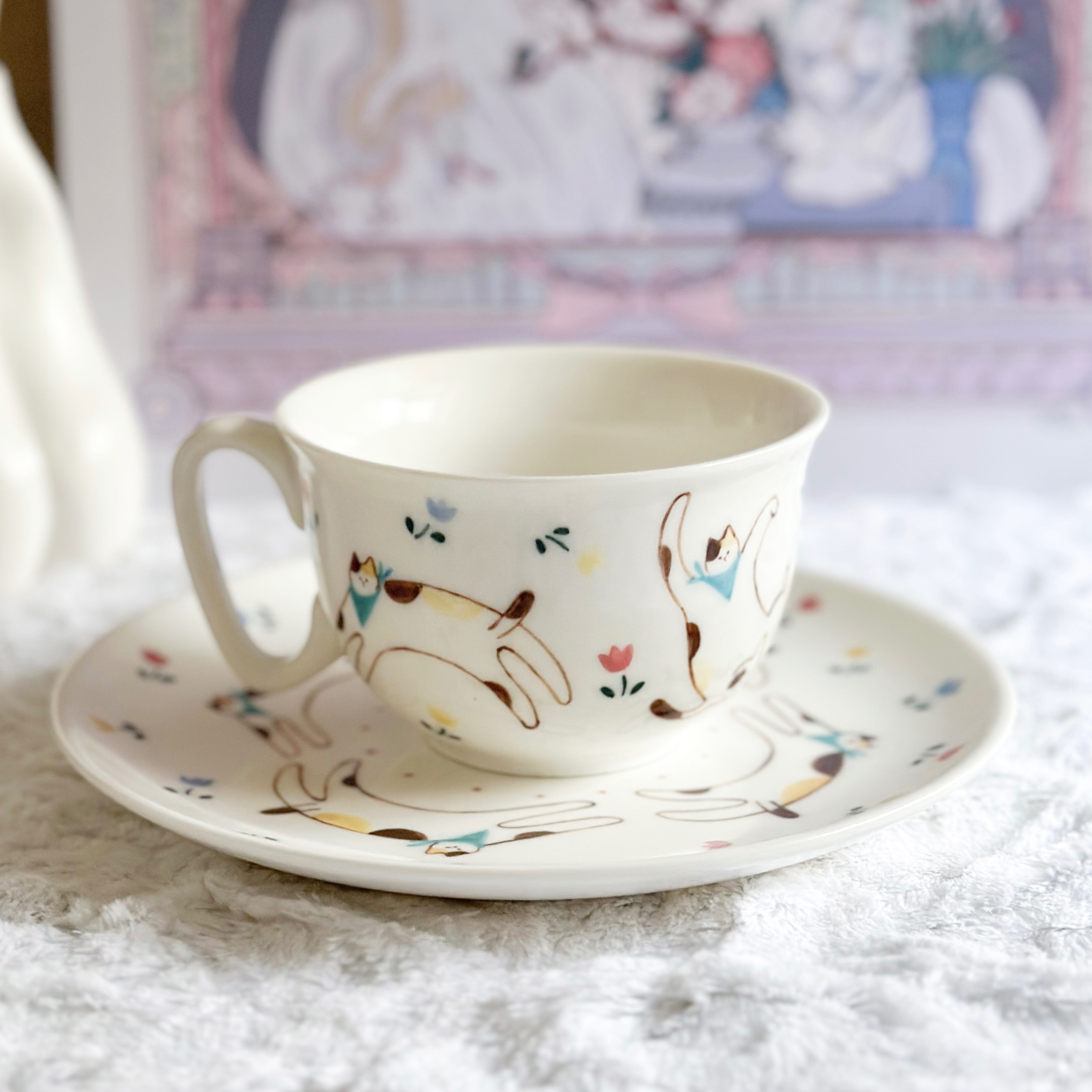 【預購】手繪陶瓷花茶杯