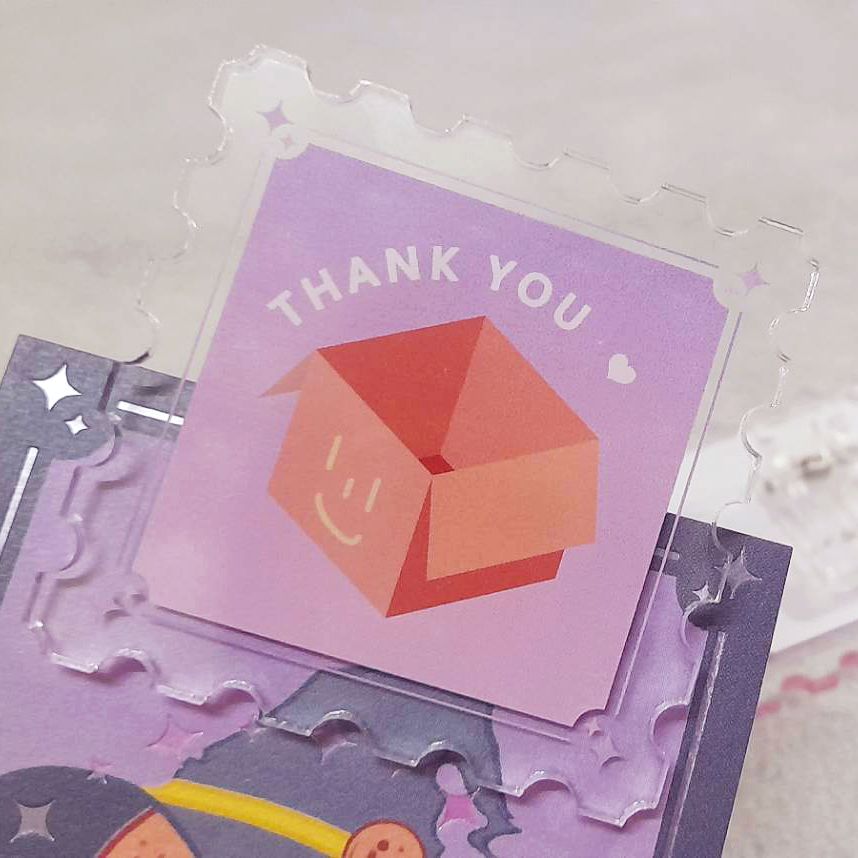 原創 周邊 壓克力夾子 （ 郵票造型  / THANK YOU ❤ ）