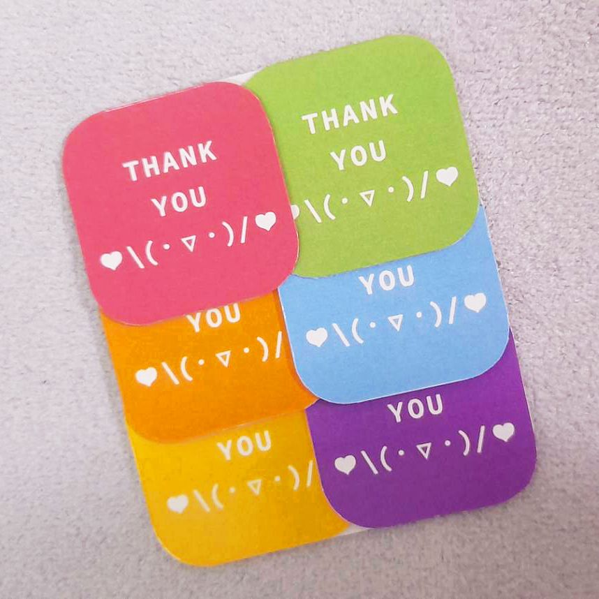 原創 周邊 貼紙 珠光防水貼紙 （ THANK YOU / 謝謝 ）