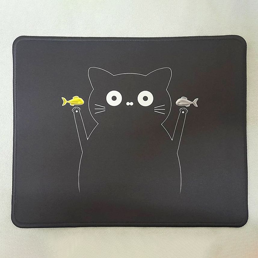 原創 桌墊 丨 黑貓款 丨 萊卡布 防滑矽膠