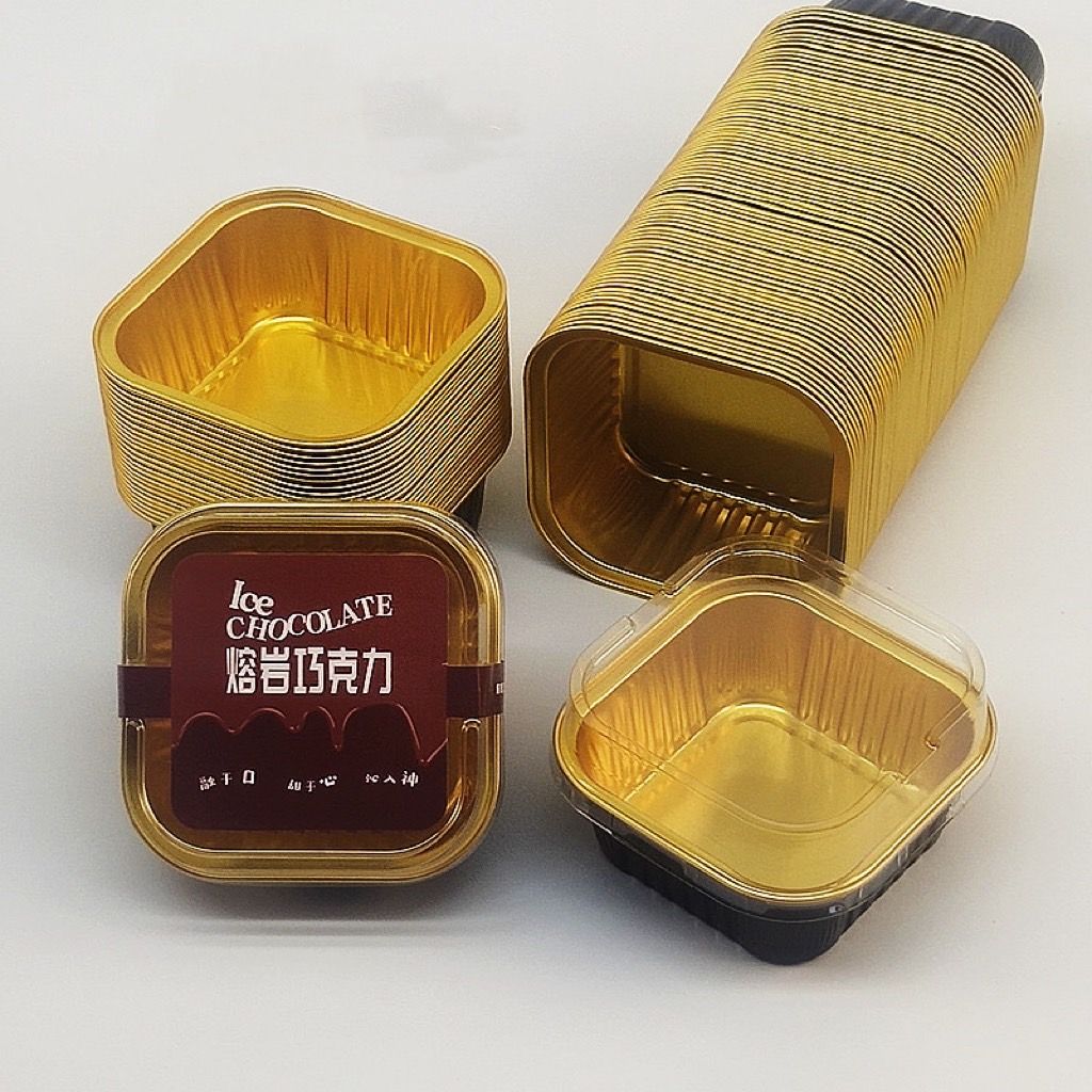 [PIWARE派威爾]150ml 耐烤杯鋁箔杯/鋁箔蛋糕盒帶蓋/起司蛋糕/磅蛋糕/布丁/烤布蕾/熔岩巧克力