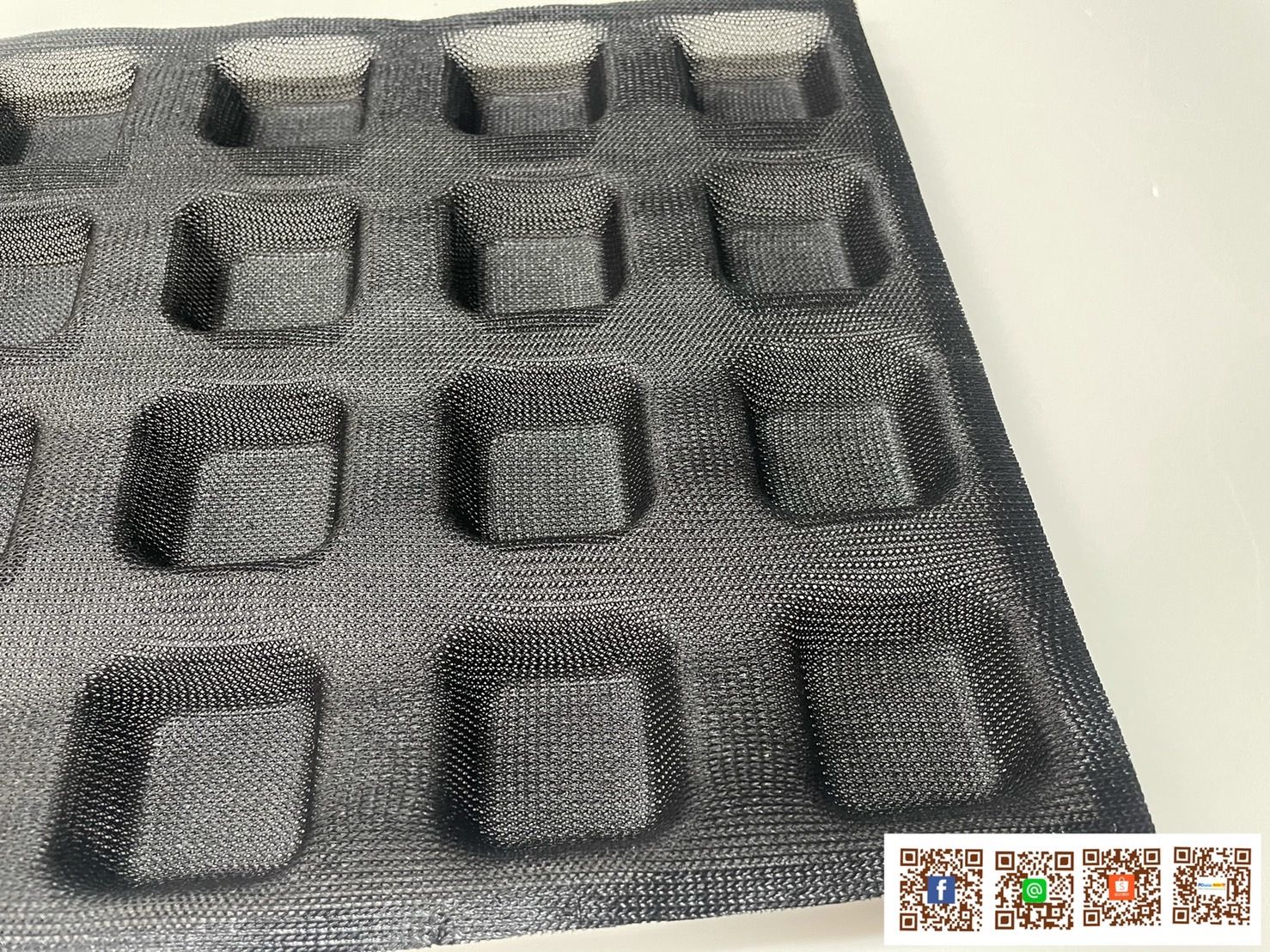 [PIWARE派威爾] 方形/正方形 矽橡膠/玻璃纖維網洞 多功能烤墊烤盤塔模 曲奇餅乾 塔皮專用 閃電泡芙 洞洞烤墊