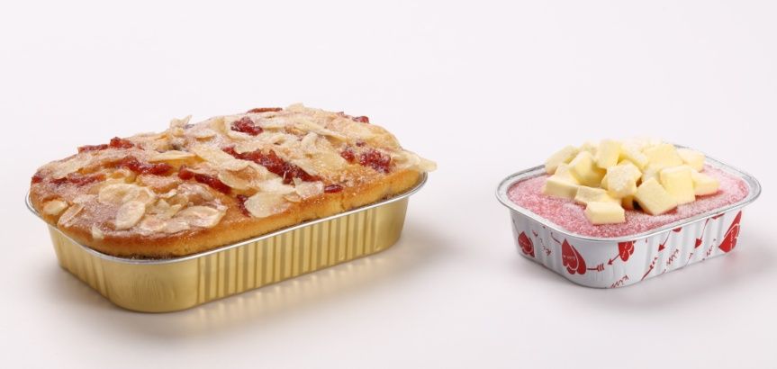 [PIWARE派威爾]100入含蓋 烘焙模具500ml耐烤盤 長方鋁箔蛋糕盒帶蓋芝士盒 起司蛋糕 磅蛋糕 千層麵義大麵餐