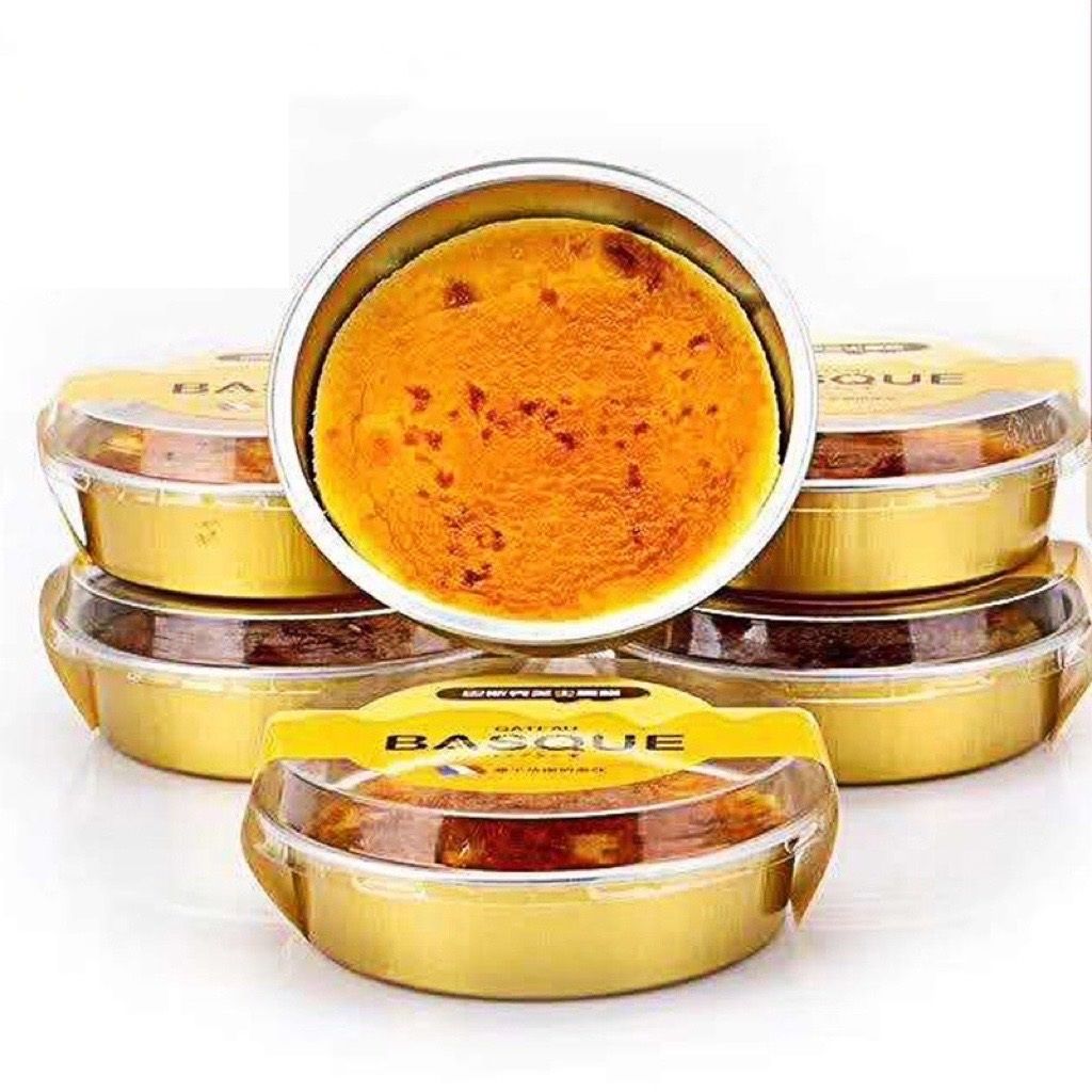 [sai915067 限定賣場] 100入 215ml 圓形耐烤鋁箔盒 （金色不含蓋） （非本人請勿下標）