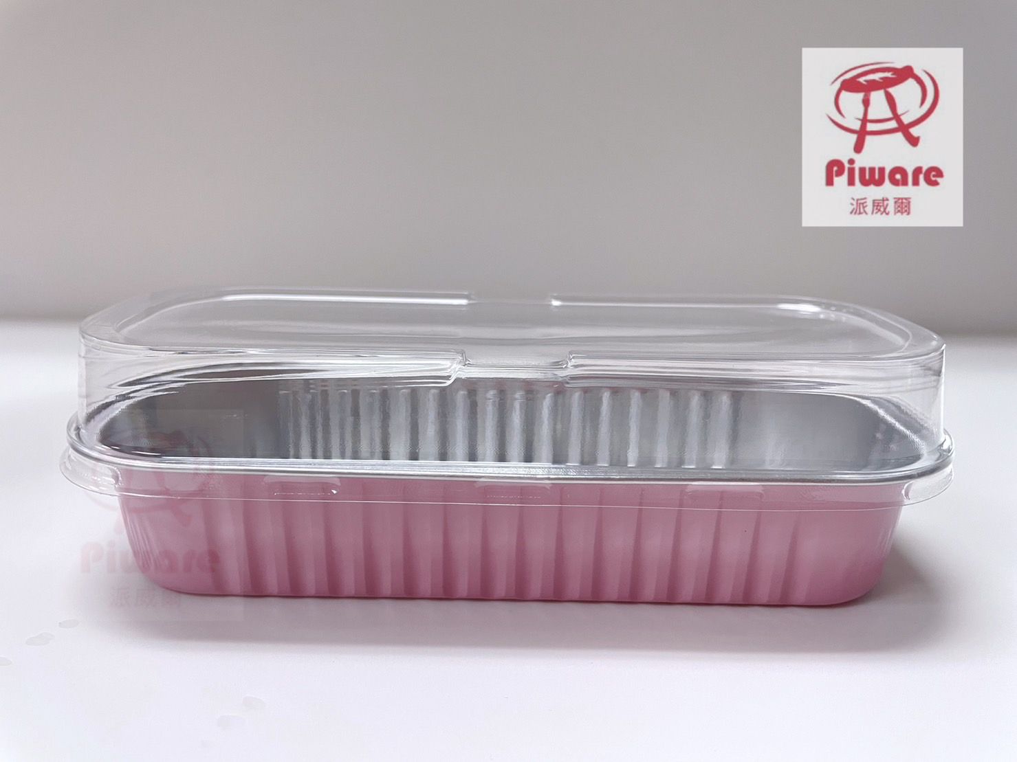 [蘭妹 限定賣場] 100入 200ml 長條耐烤鋁箔盒 （粉紅色含蓋）