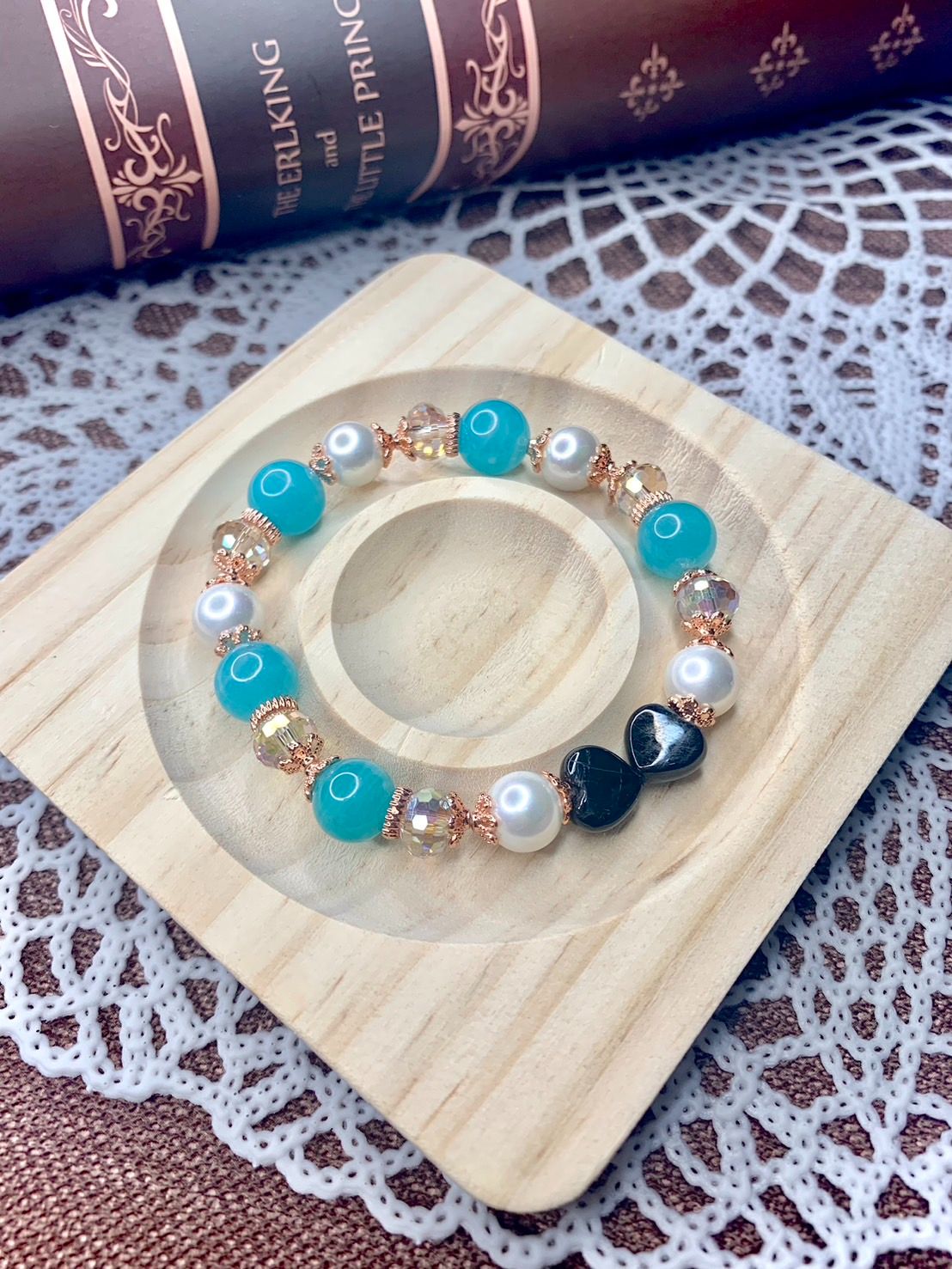 天河石黑曜愛心