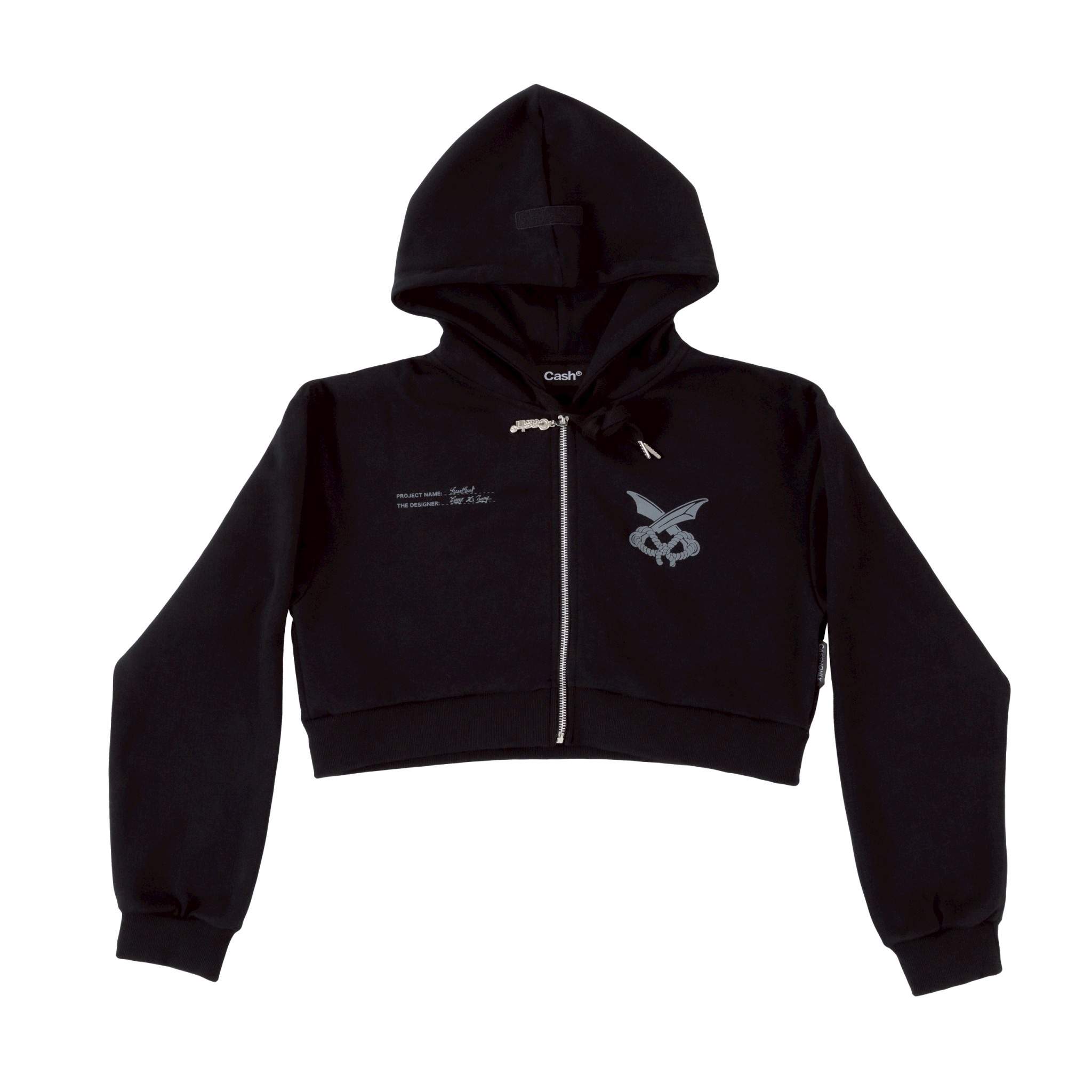 Cashonly clothing 25S/S -Gesso 4 Cropped Zip-up Hoodie