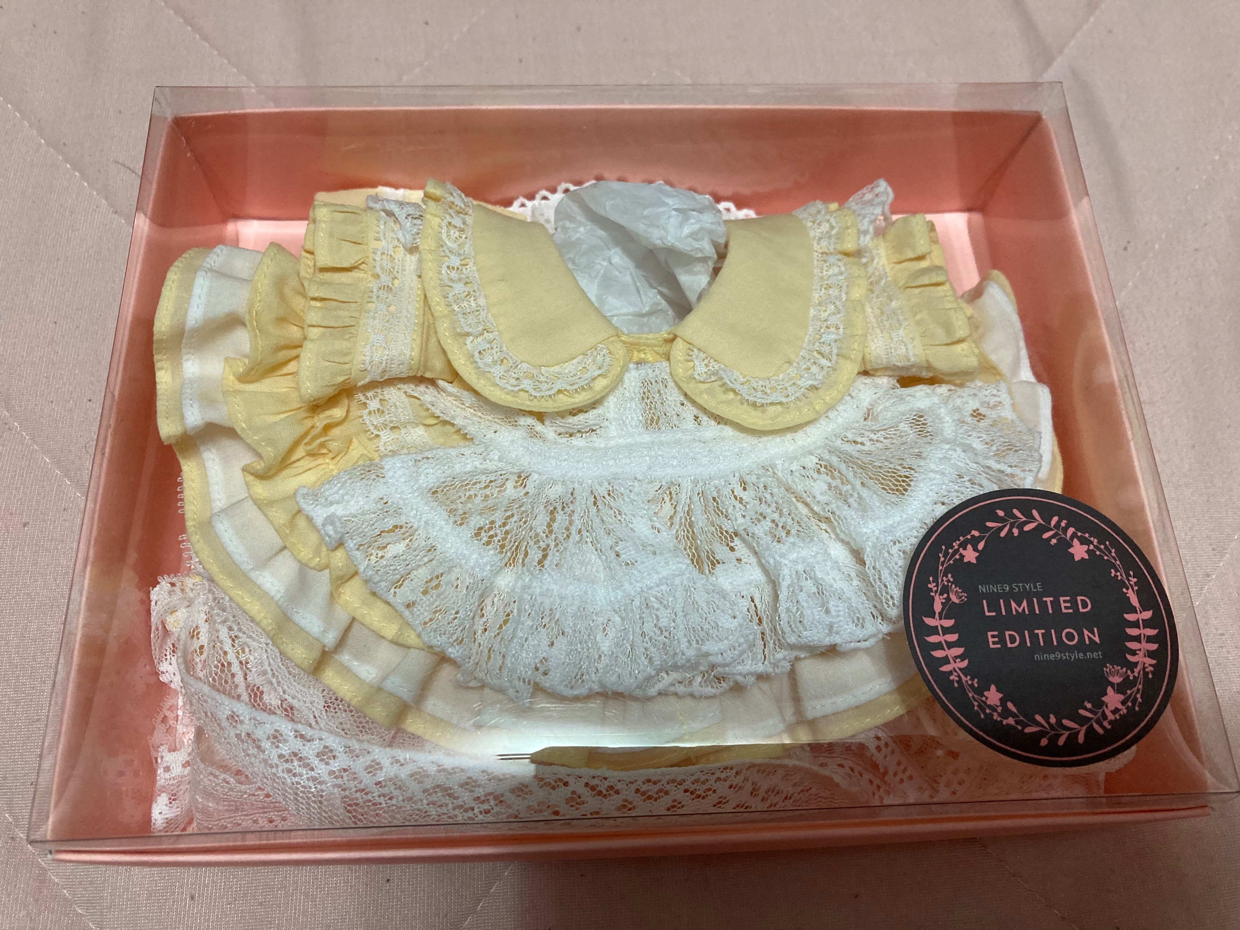 Nine9style Lace Apron Dress 黃色