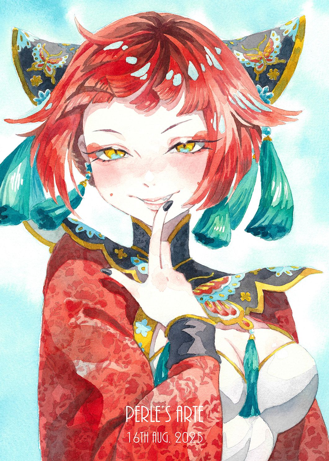 【Perle的魔女手札】水彩A5小海報-蜜柑【原創】