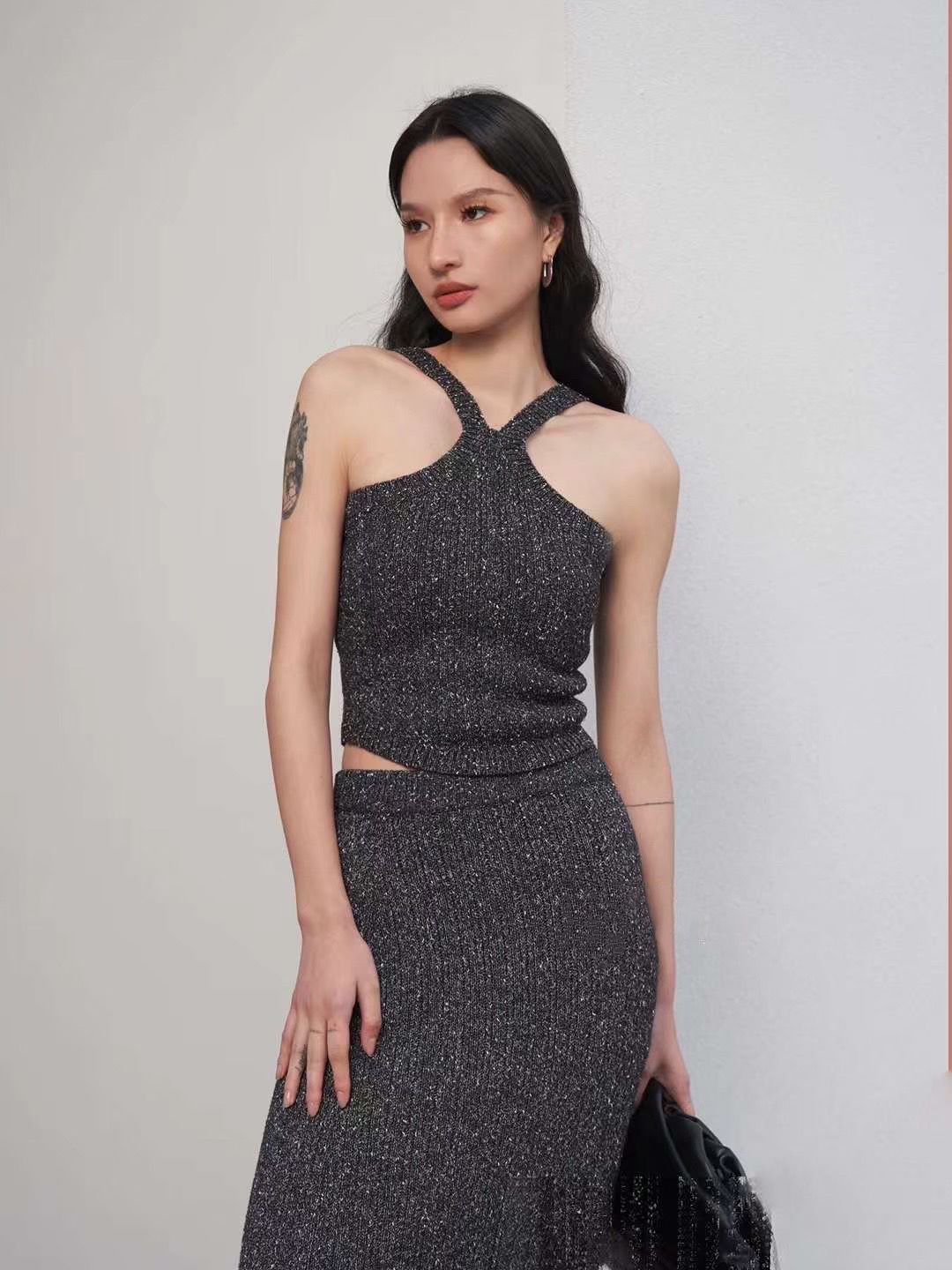 韓版麻花針織背心