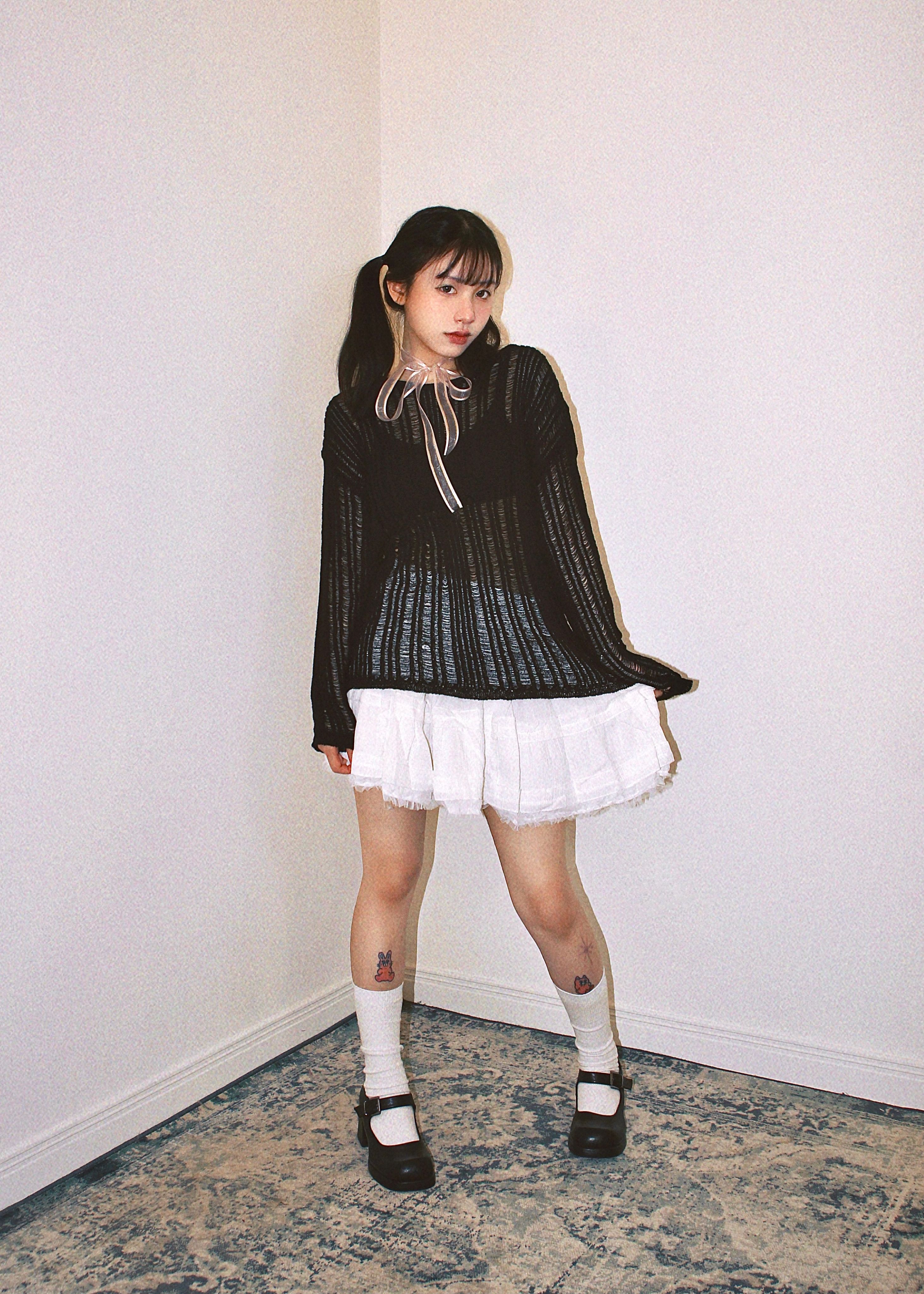 JOINI黑色針織長袖