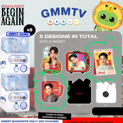 KristSingto Peraya Party Begin Again 磁鐵扭蛋