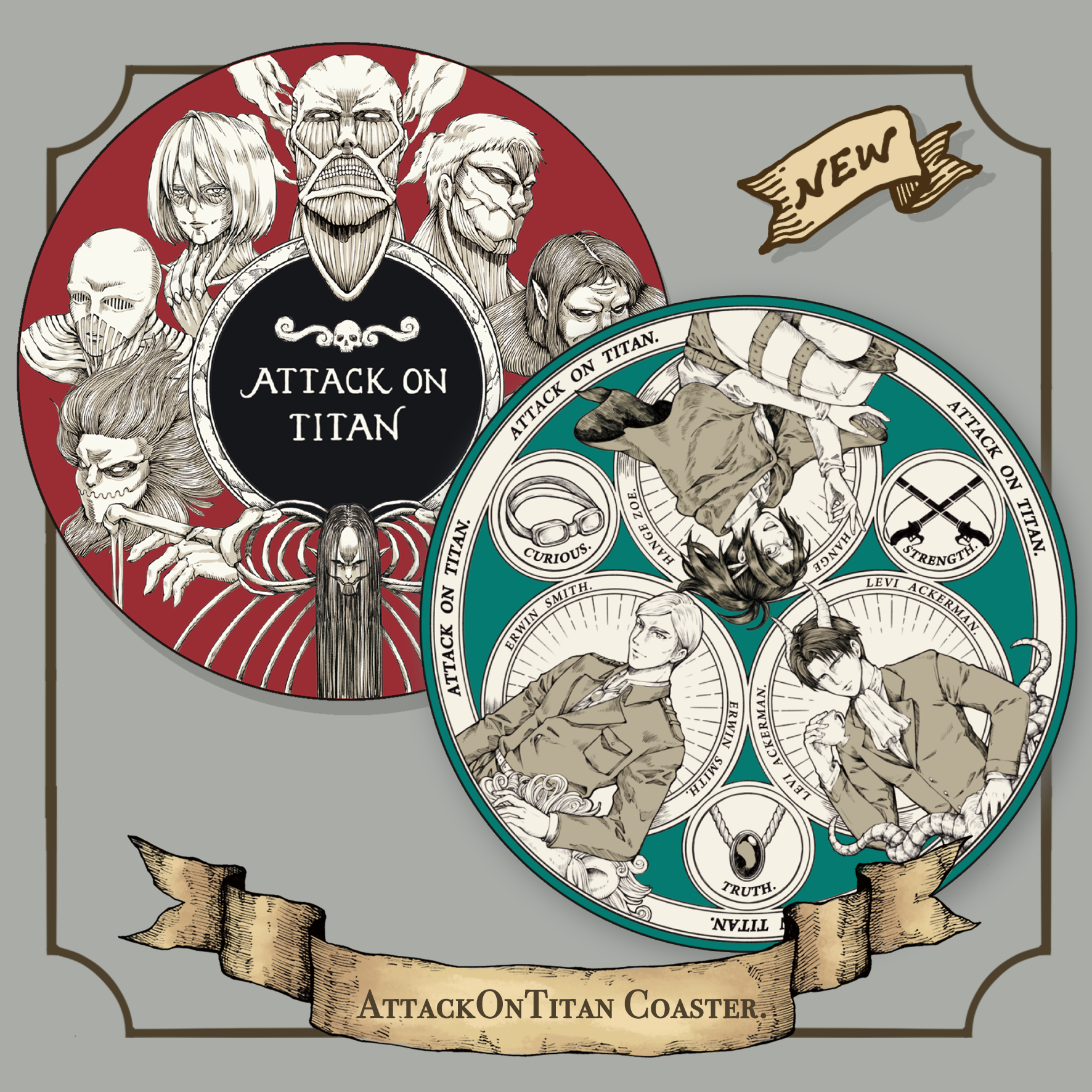 【二創|進擊的巨人】光釉陶瓷杯墊