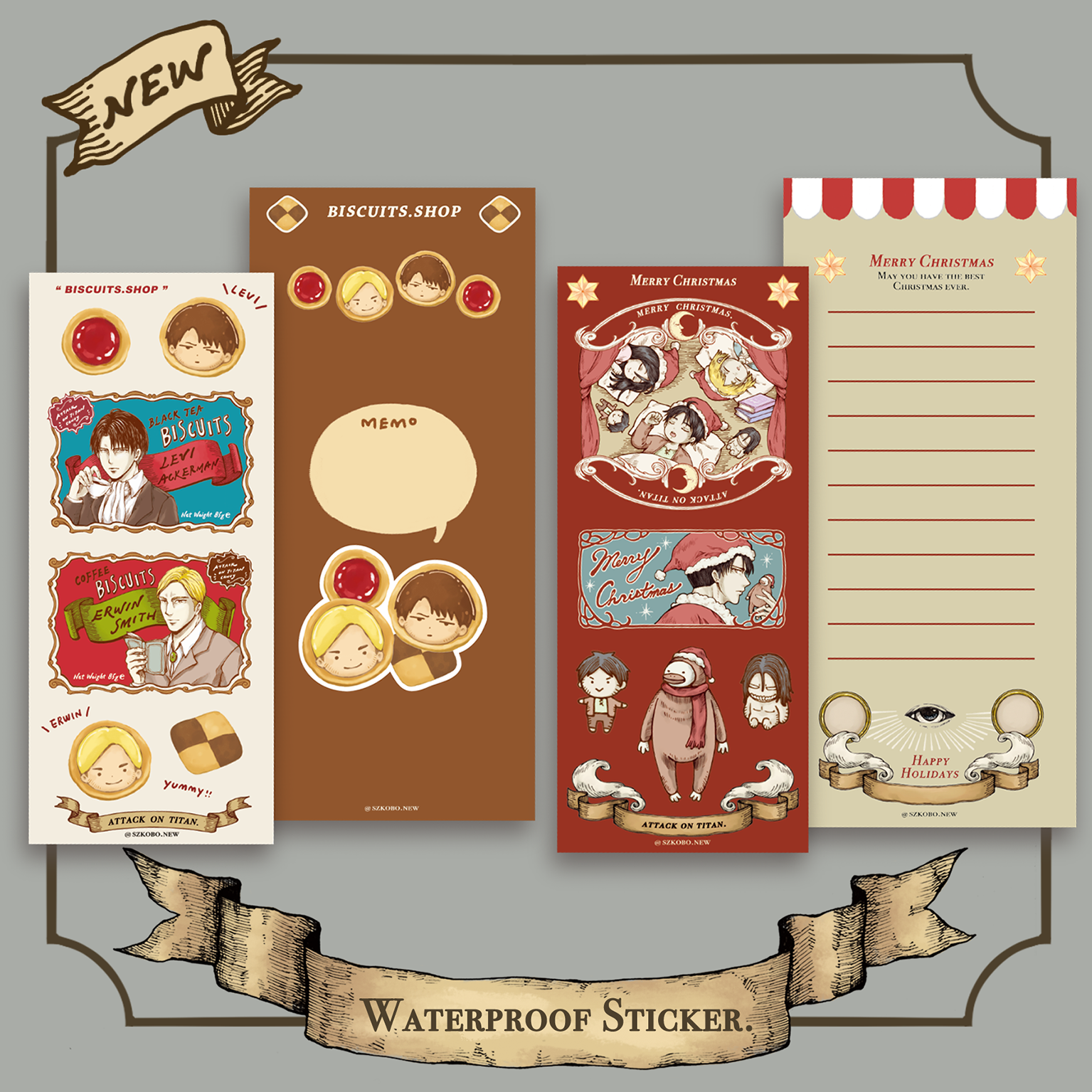 【二創｜進擊的巨人】防水長型貼紙