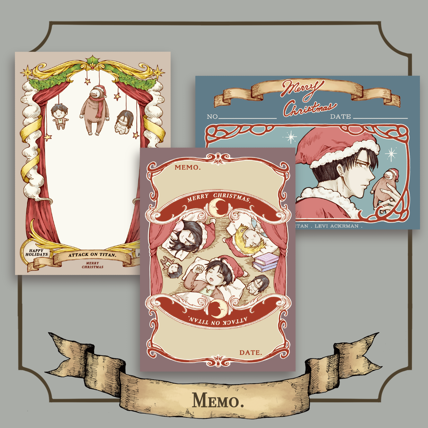 【二創｜進擊的巨人】聖誕款 | Memo便條本