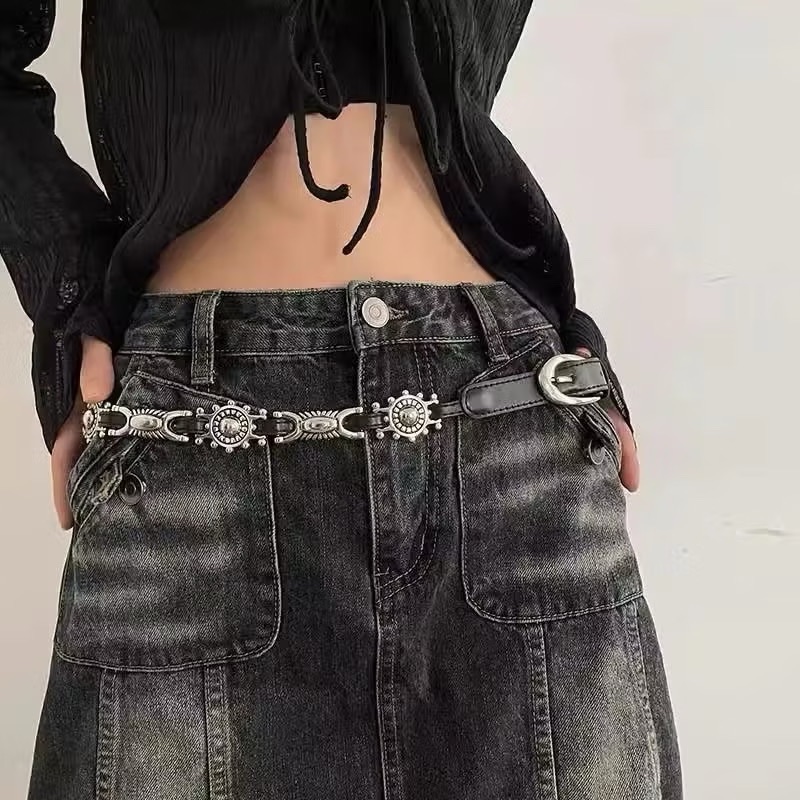 現貨🖤日系古銅復古皮帶 復古皮革 黑搭配古銀