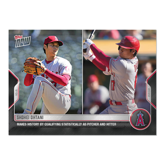 大谷翔平 - 2022/10/5 成為在有世界大賽的年代首位在年終各項數據排行榜上可以同被列為投手與打者的選手 - 現貨
