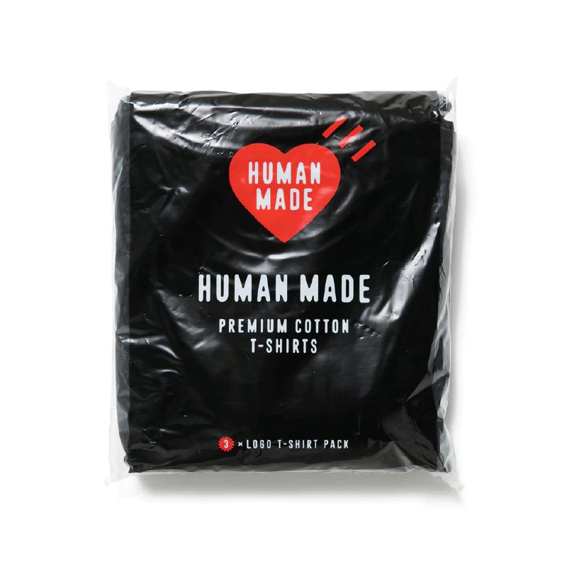 HUMAN MADE TEE - 3 PACK 黑色