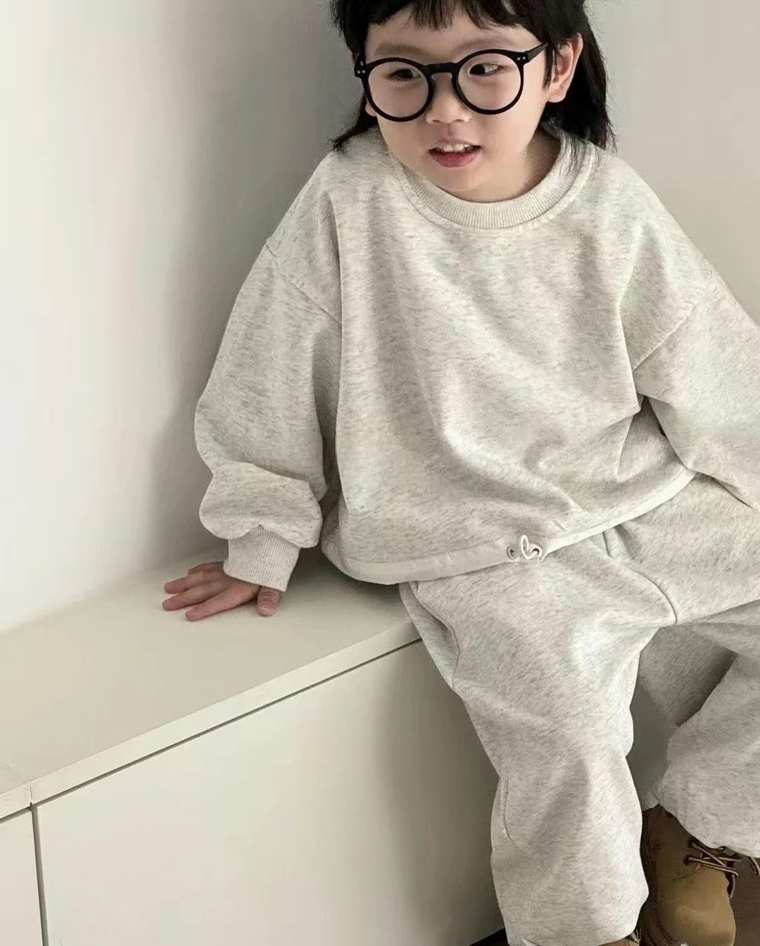 假兩件縮口棉質套裝