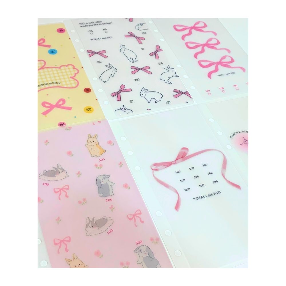 【Penmeet】 Ribbon bunny現金袋 儲蓄規劃 存錢大挑戰