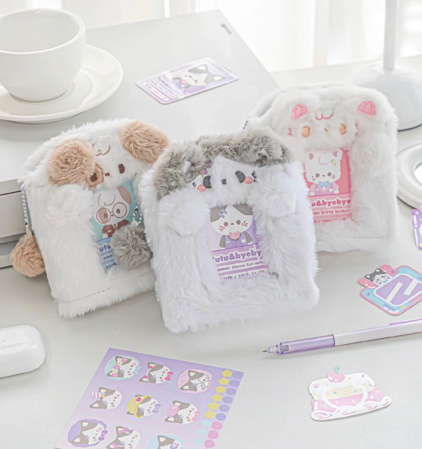 【Penmeet】Rosy Posy 毛絨絨迷你卡冊 小卡收納冊  迷你卡冊