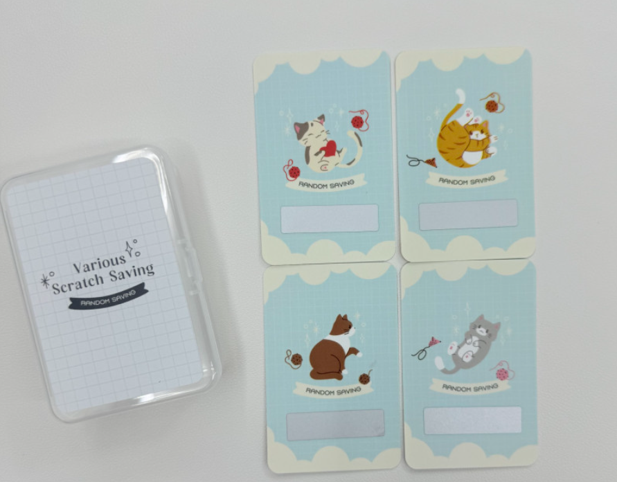 【Penmeet】DIY 小貓刮刮卡 包含可刮貼紙20張