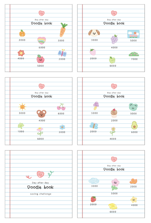 【Penmeet】3孔 塗鴉doodle存錢袋 （不含活頁環）