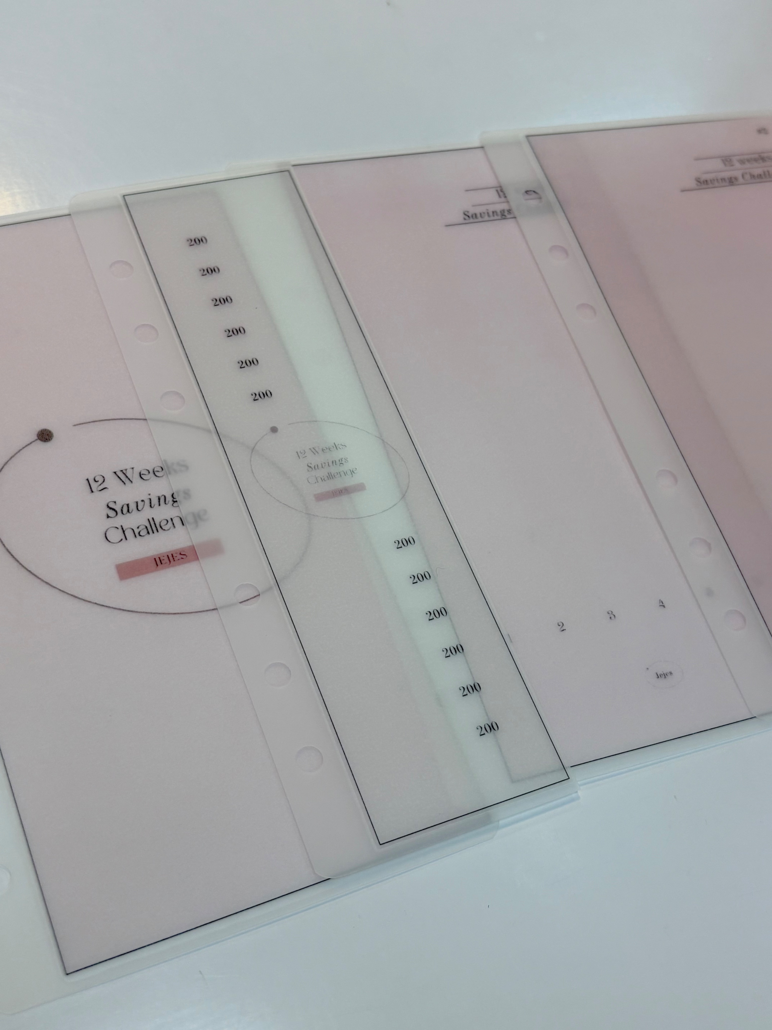 【Penmeet】12週粉色存錢袋