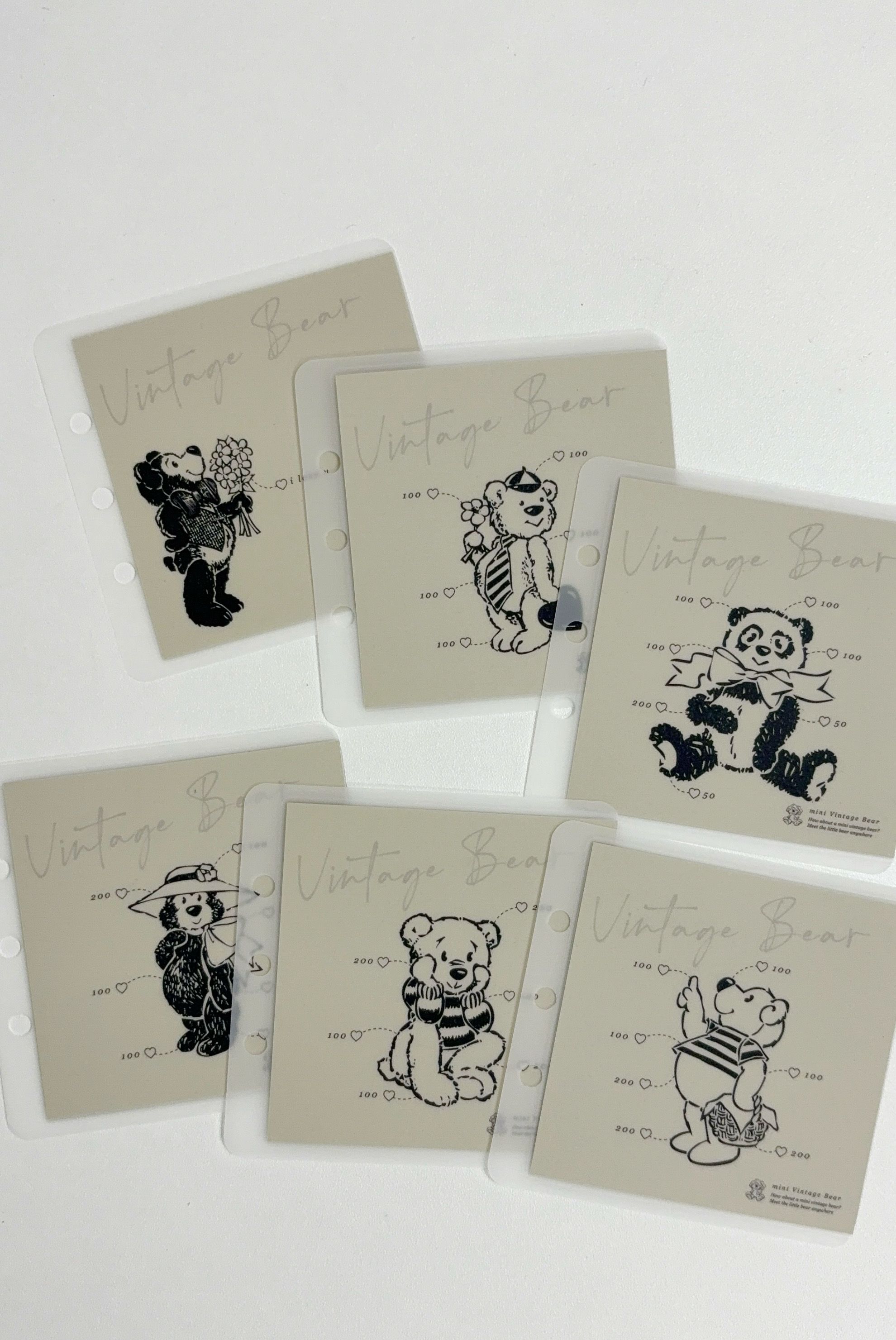 umm 商品系列 3孔 mini bear 5個信封