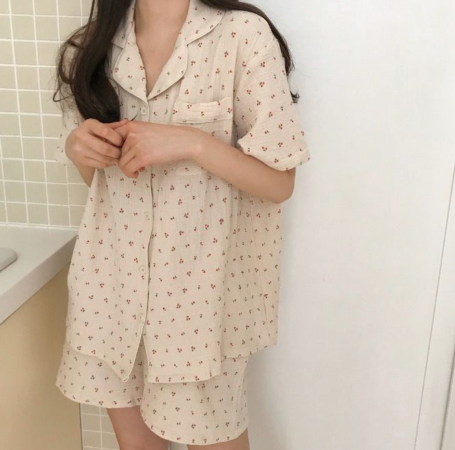 🍒 J’eu 櫻桃短袖套裝 J’eu 체리 요루면 반팔 파자마 3color， 2size