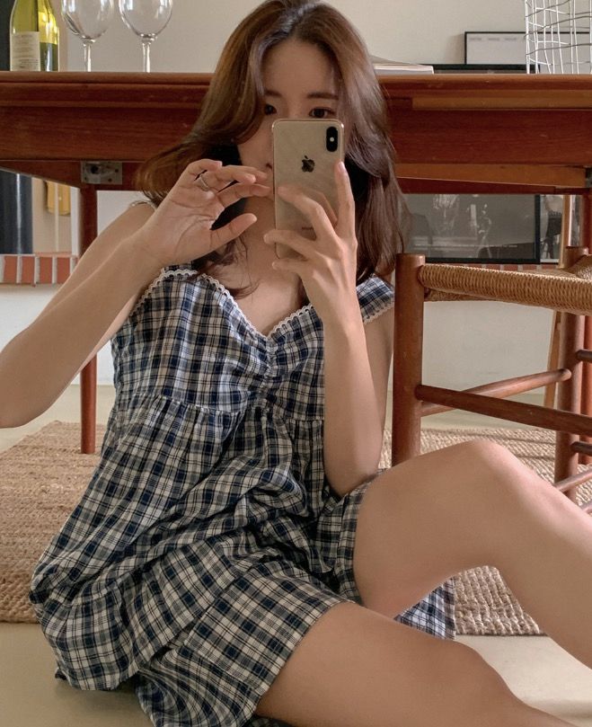🥞 J’eu page格紋無袖套裝 페이지 체크 슬리브리스세트