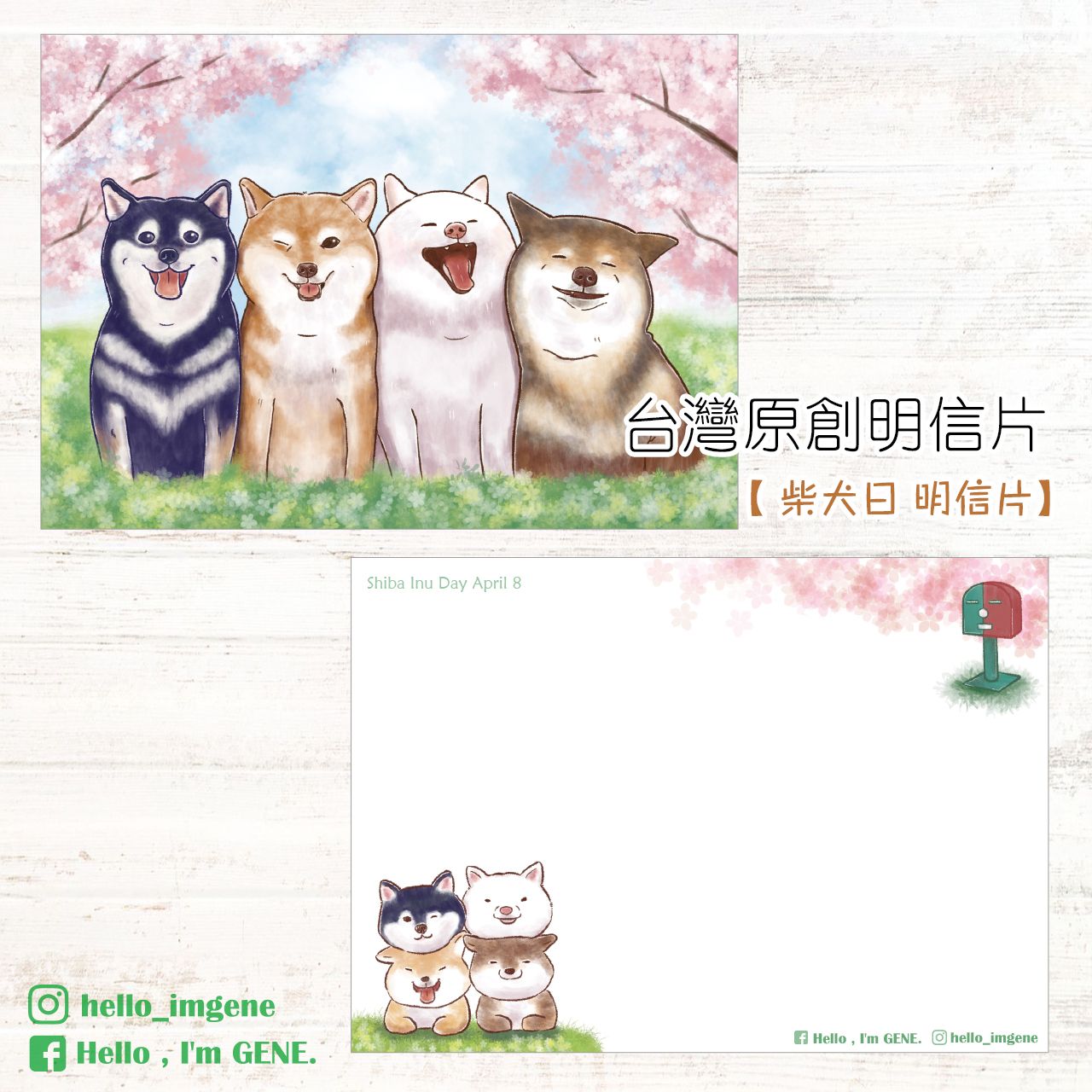 柴犬日 明信片＆柴犬航空貼紙