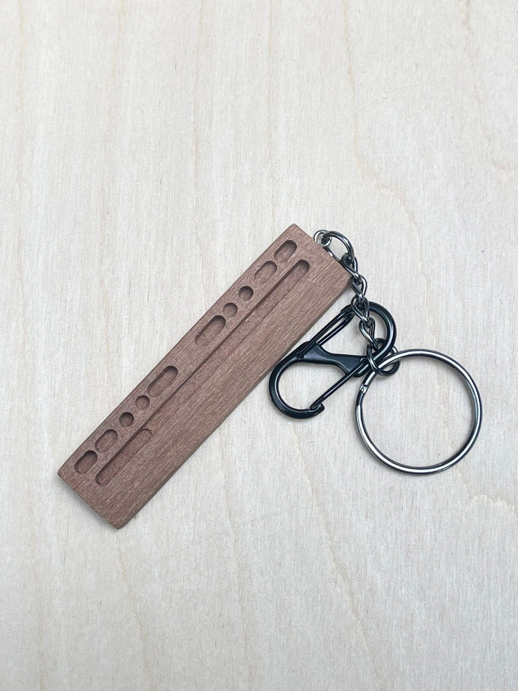 木製-袖珍指力板造型鑰匙圈