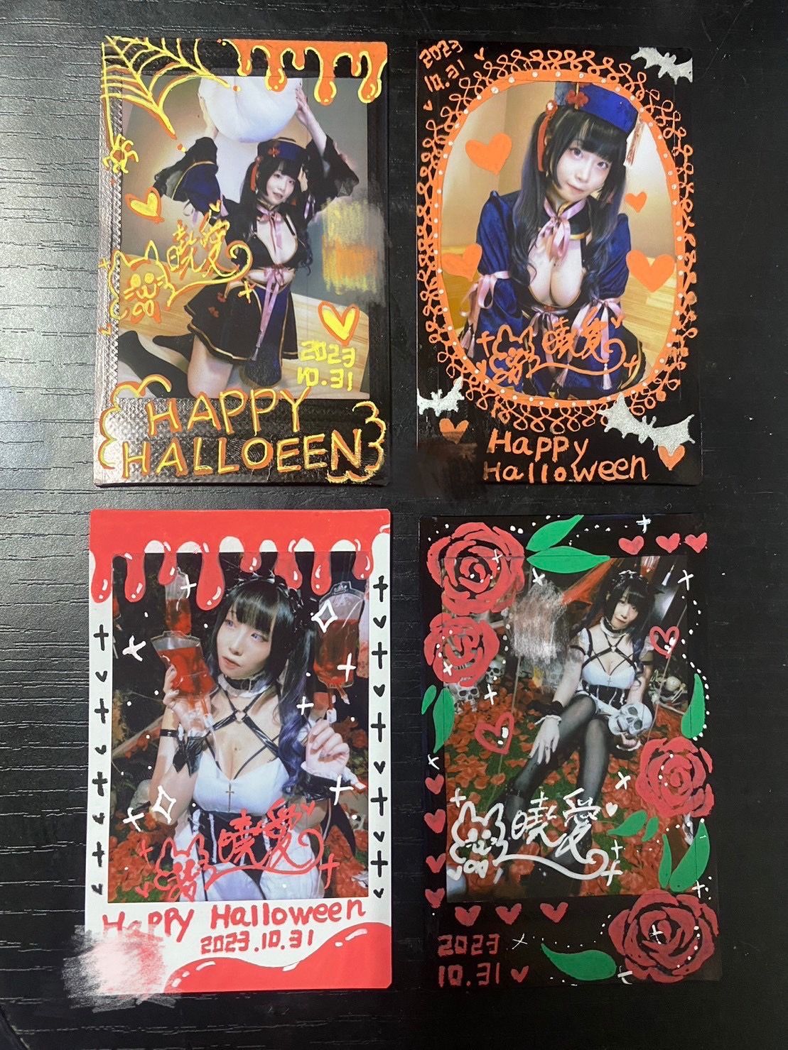 （賣完 已絕版）曉愛✦萬聖節  殭屍＆惡魔 ✞ 拍立得  / 明信片（照片隨機 繪圖為範例 純手繪）/