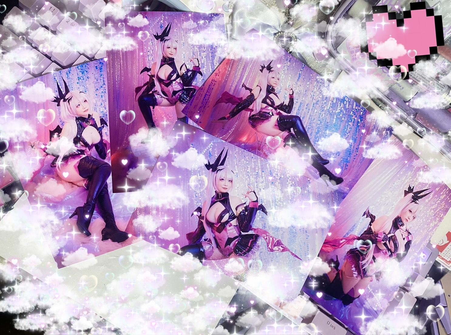 「完售已絕版」曉愛✦ 展覽  相片 5張組  魅魔 艾薇露琪亞  生寫真4x6 ＆ 掛軸下單