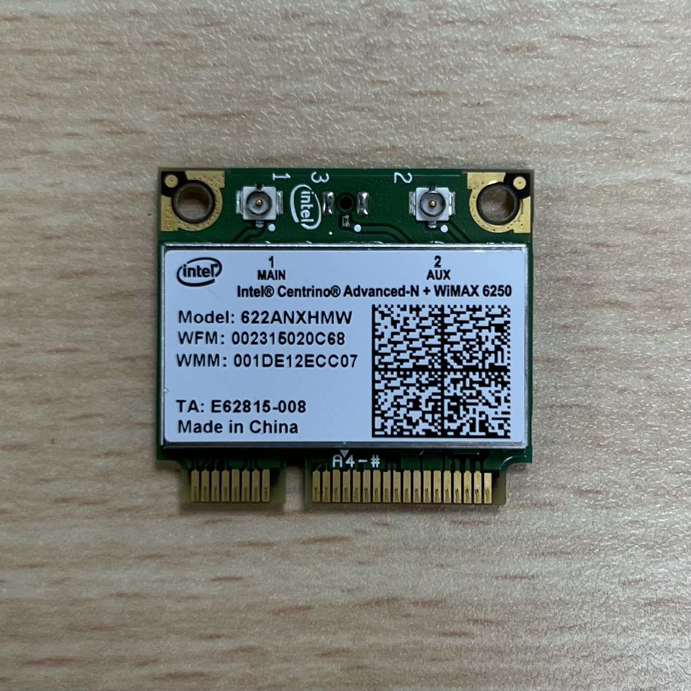 筆電用 Intel Centrino Wireless-N+WiMAX 6250 mini PCIE