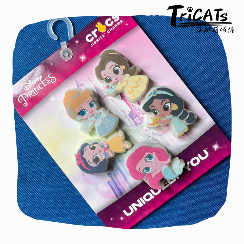 Crocs迪士尼公主 發光 5入/組 鞋扣