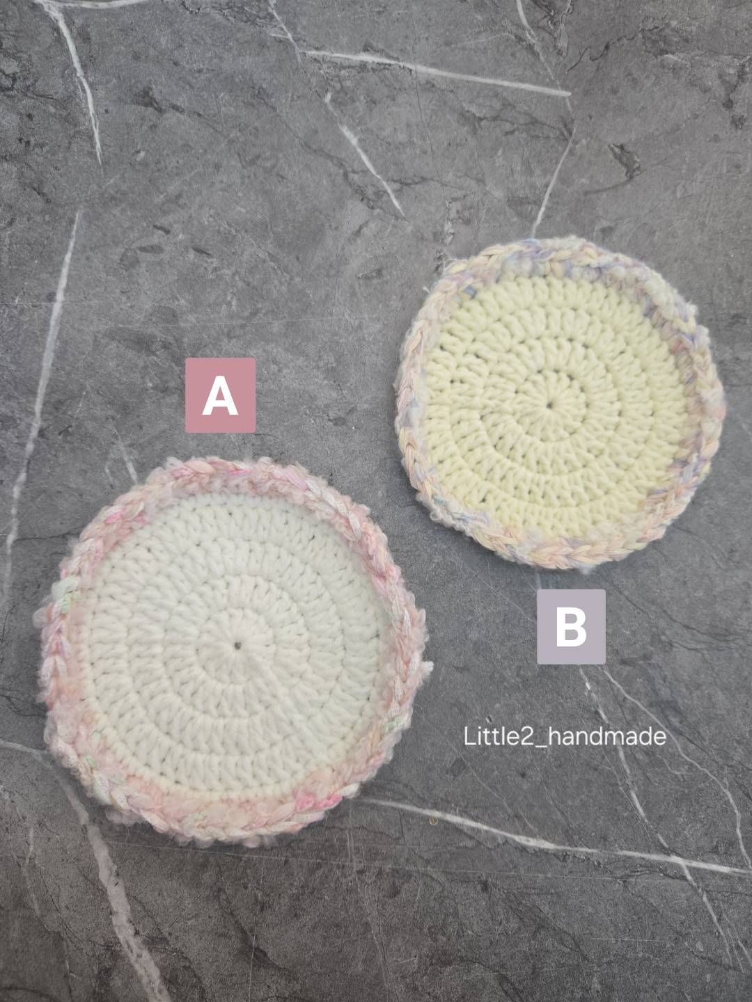 手作編織杯墊🧶｜毛線杯墊 水晶礦墊 飾品墊_混線杯墊