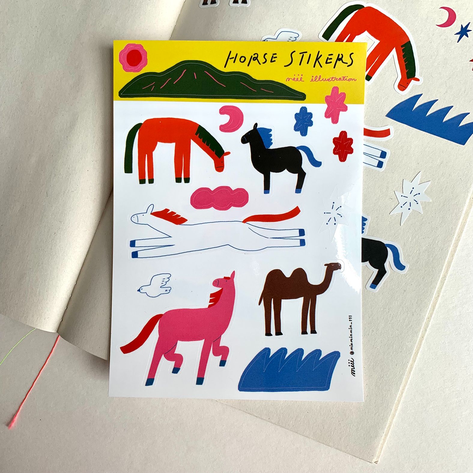 防水貼紙｜彩色馬兒