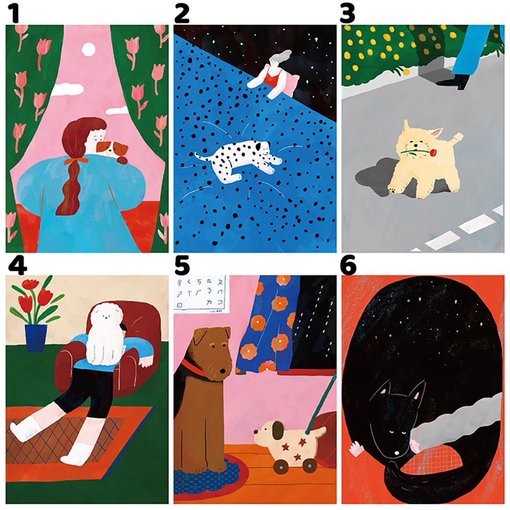 犬犬犬日子系列海報＿厚磅象牙卡