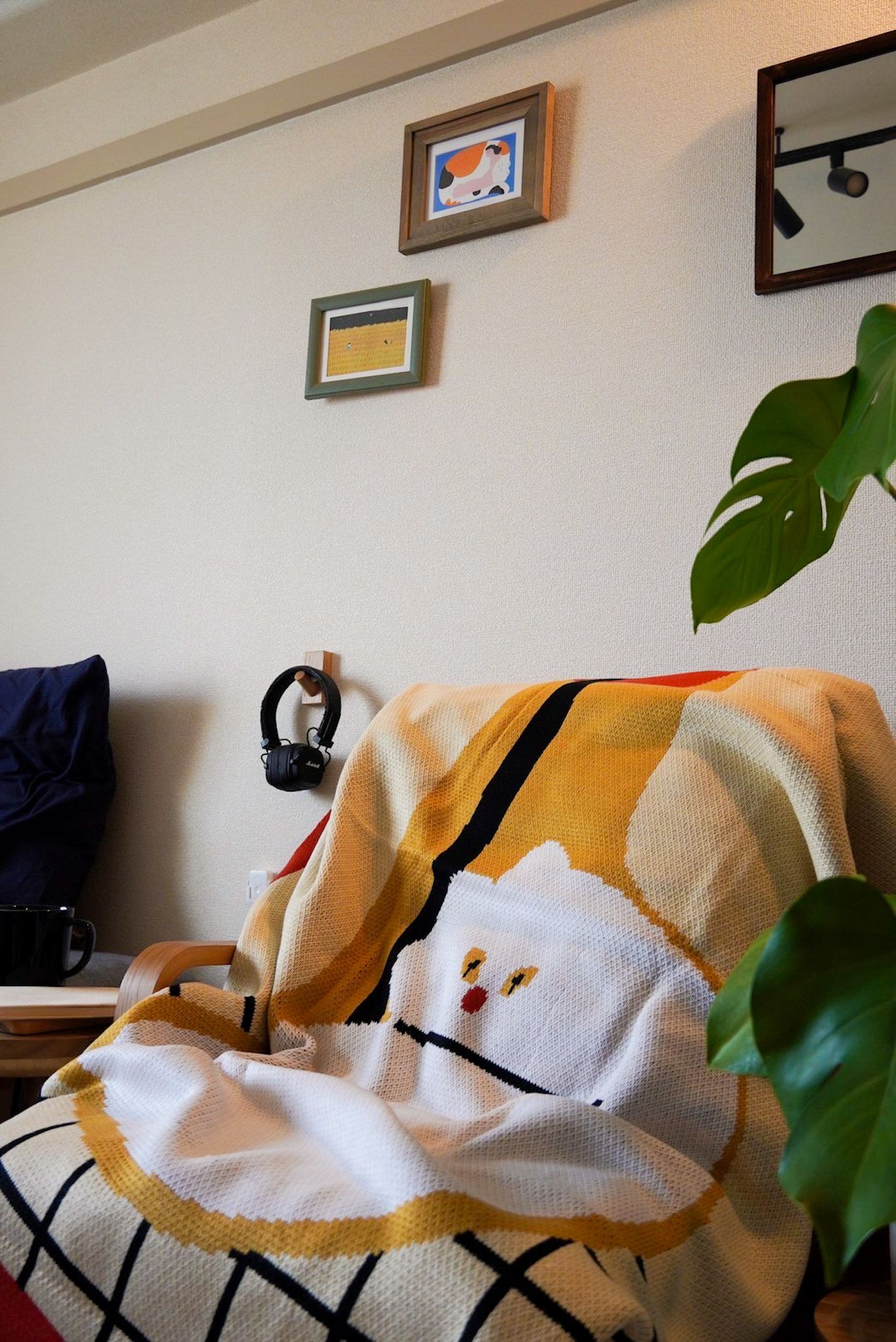 針織蓋毯｜瓶中貓