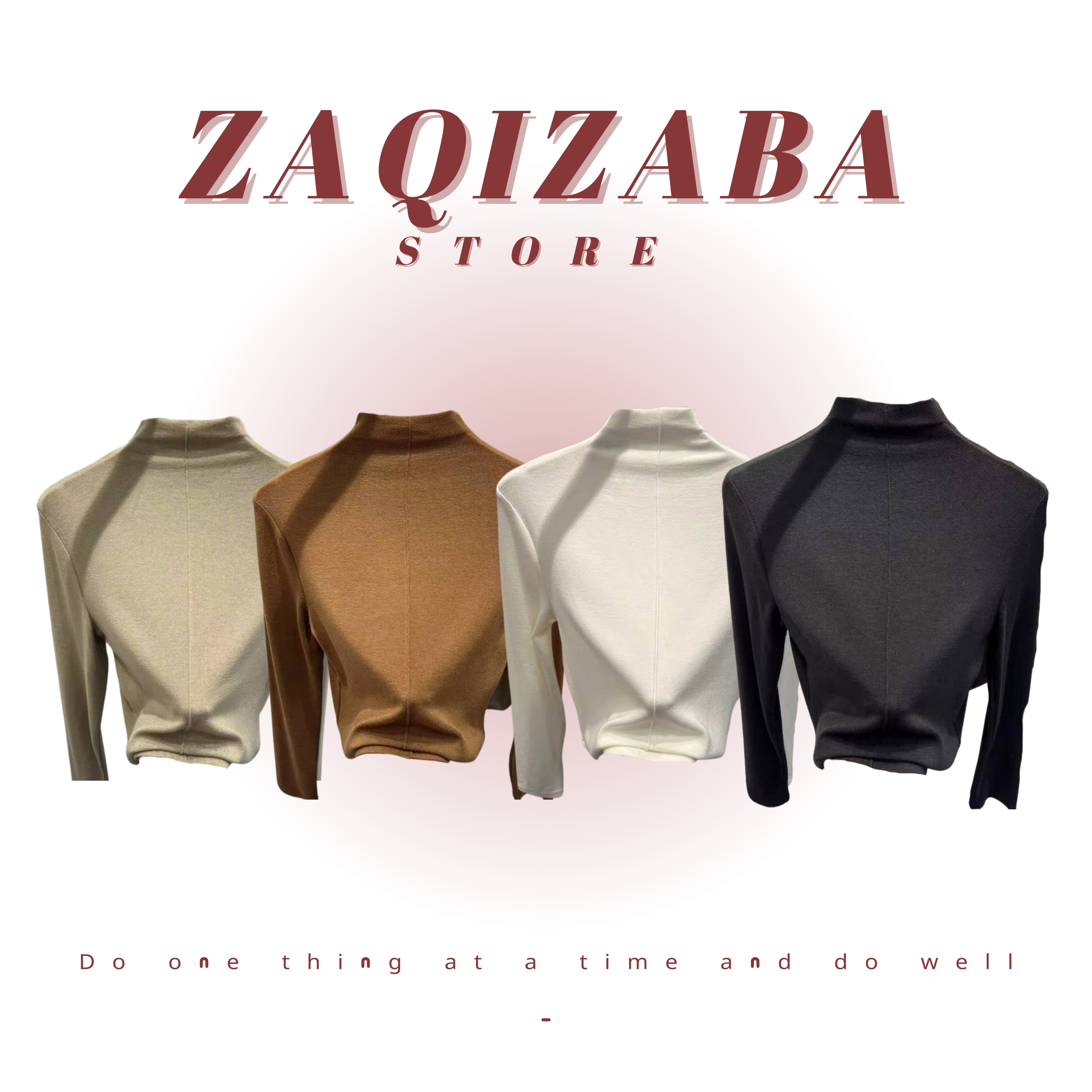 半高領修身打底衫