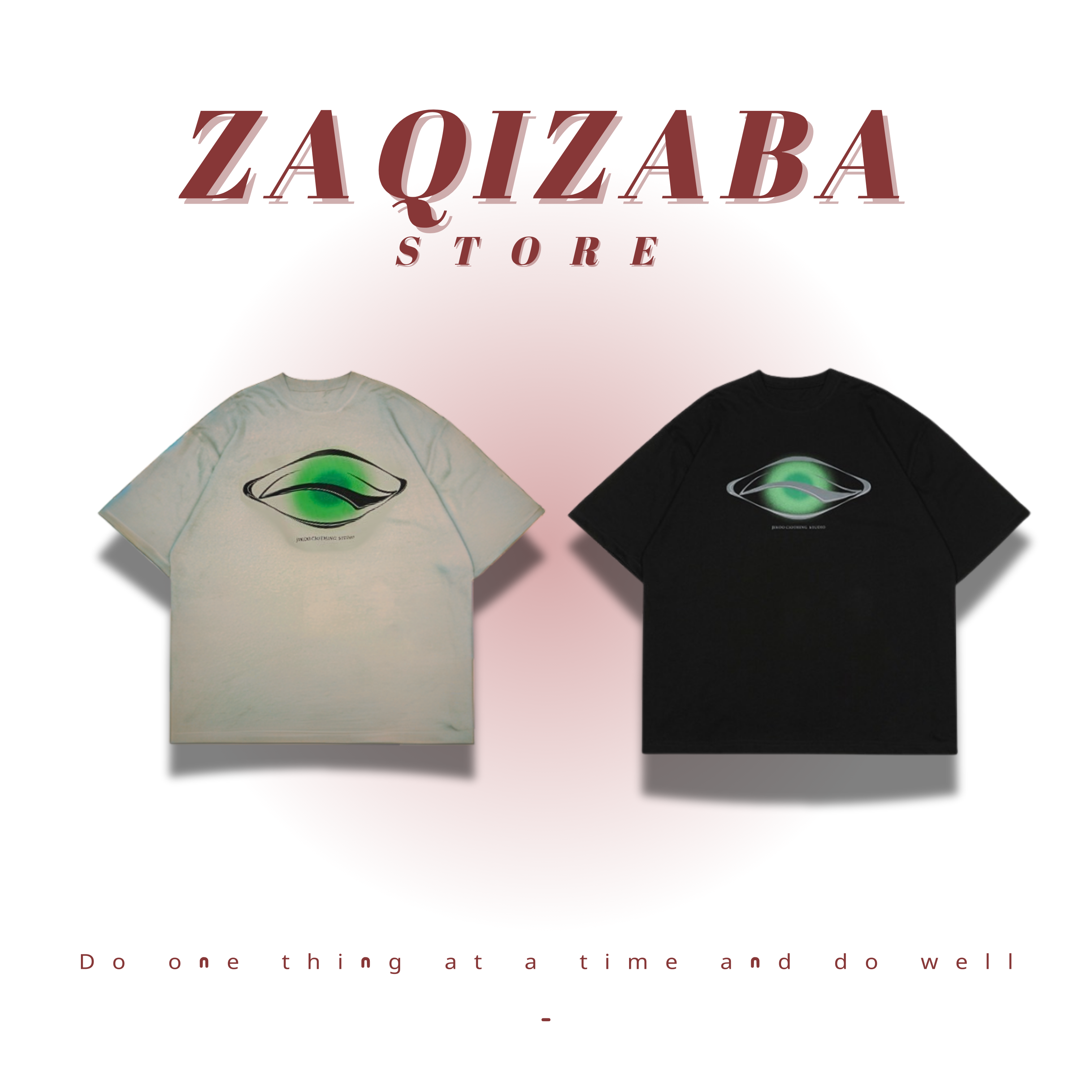 重磅復古寬鬆小眾印花踢恤