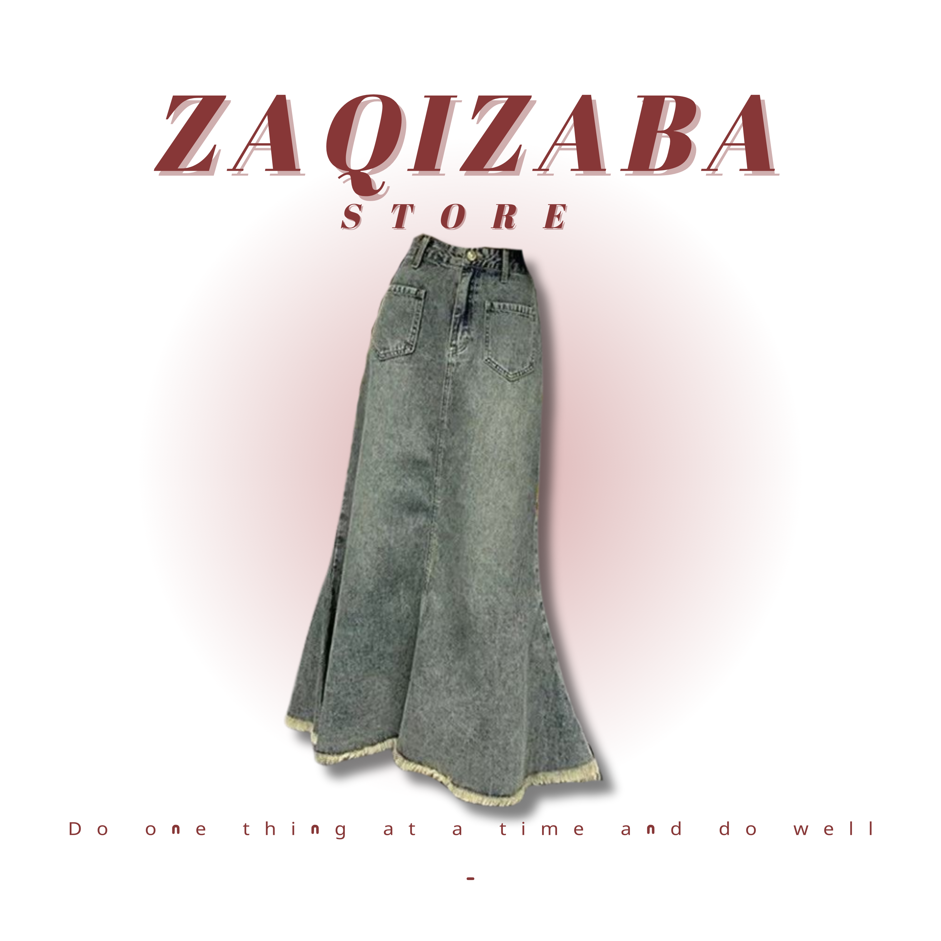 復古牛仔魚尾長裙